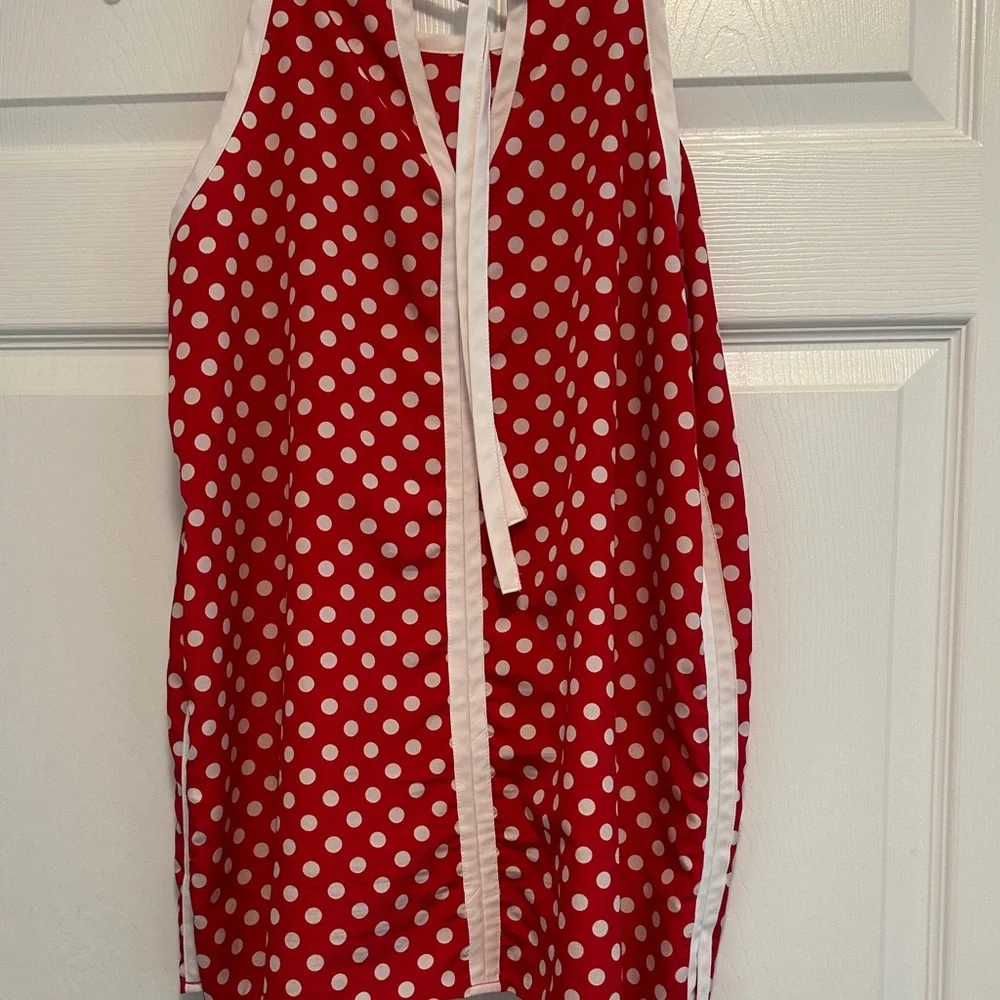 C Red and White Polka Dot Top - Picture 6 of 9